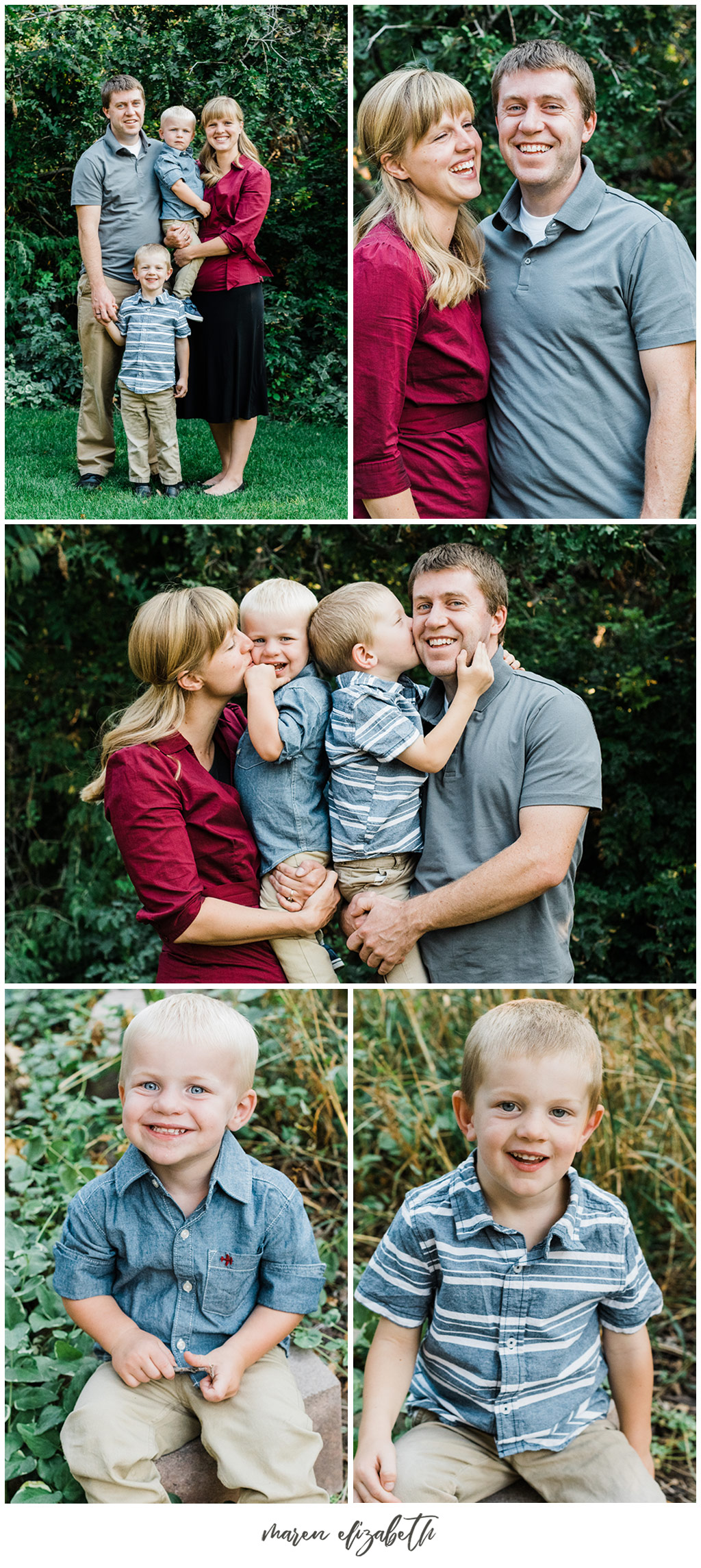 Utah extended family pictures by Maren Elizabeth Photography taken in a neighbor's driveway. Beautiful photo locations can be found anywhere if you get creative. | Arizona Family Photographer
