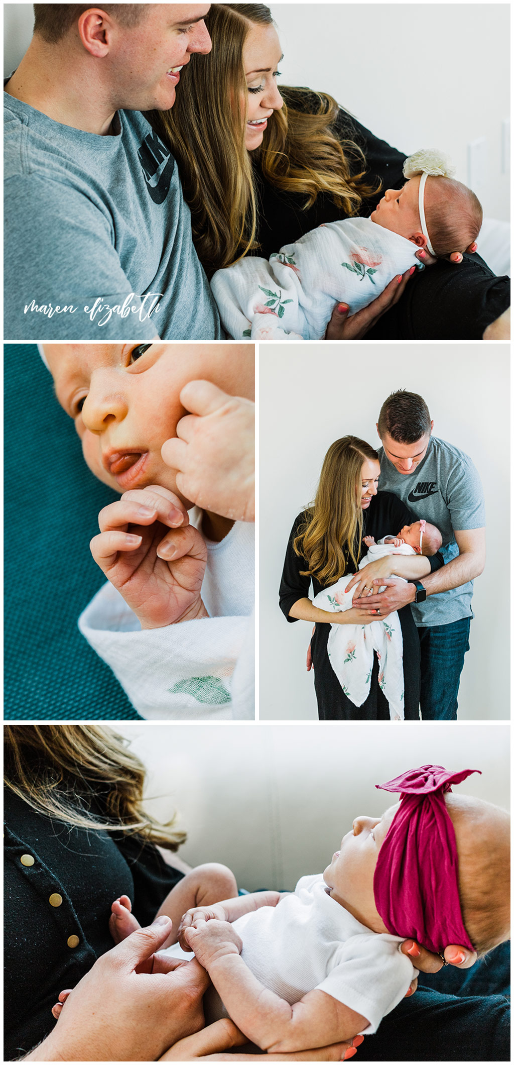 This newborn pictures session was shot at the White Space Studio in Provo, UT. I love the airyness of this studio space and would definitely go back. | Gilbert, AZ Photographer | Maren Elizabeth Photography