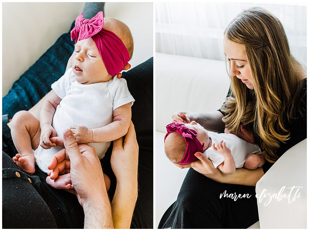 This newborn pictures session was shot at the White Space Studio in Provo, UT. I love the airyness of this studio space and would definitely go back. | Gilbert, AZ Photographer | Maren Elizabeth Photography