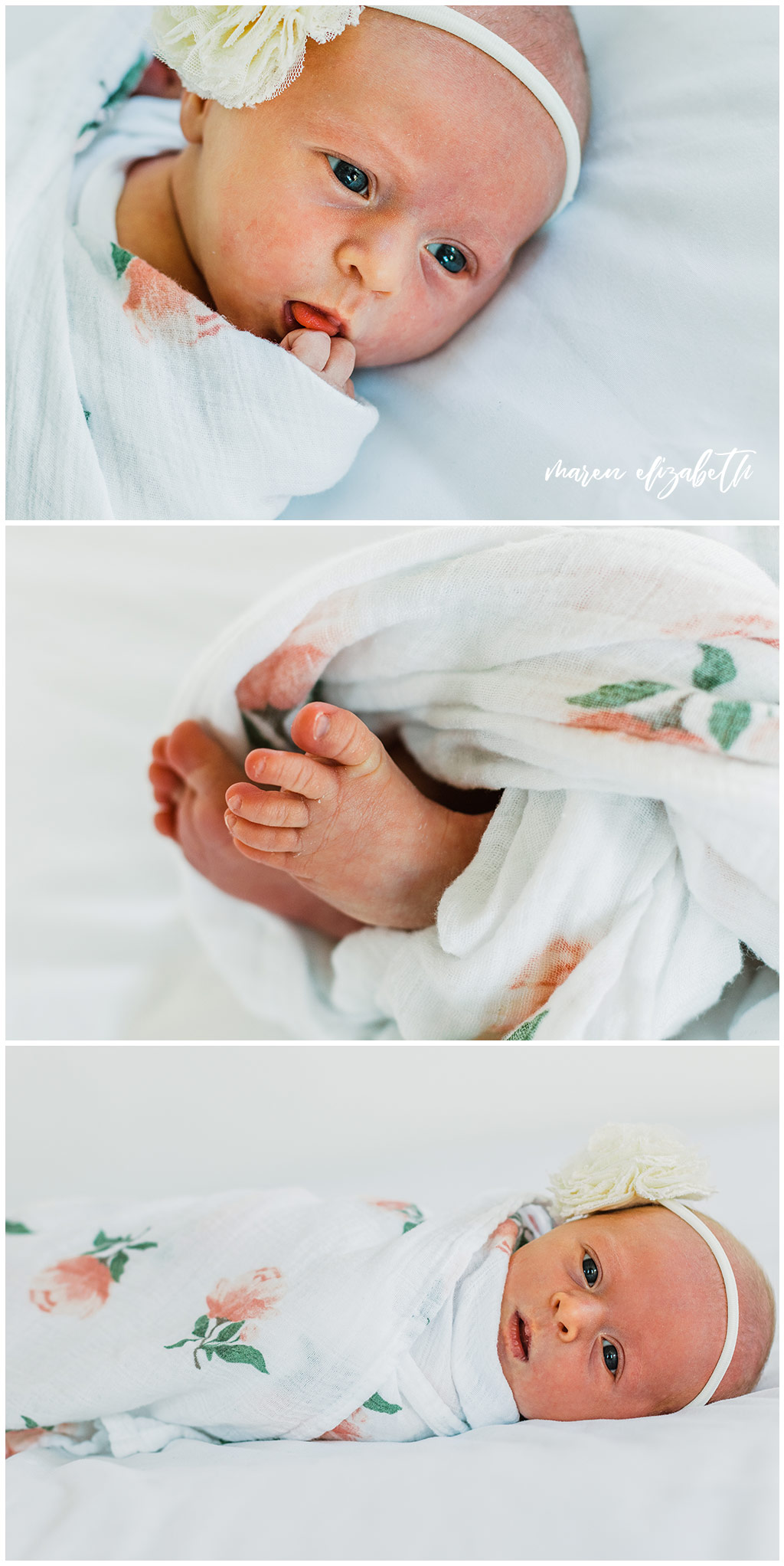 This newborn pictures session was shot at the White Space Studio in Provo, UT. I love the airyness of this studio space and would definitely go back. | Gilbert, AZ Photographer | Maren Elizabeth Photography