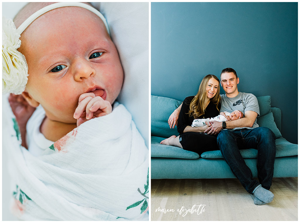 This newborn pictures session was shot at the White Space Studio in Provo, UT. I love the airyness of this studio space and would definitely go back. | Gilbert, AZ Photographer | Maren Elizabeth Photography
