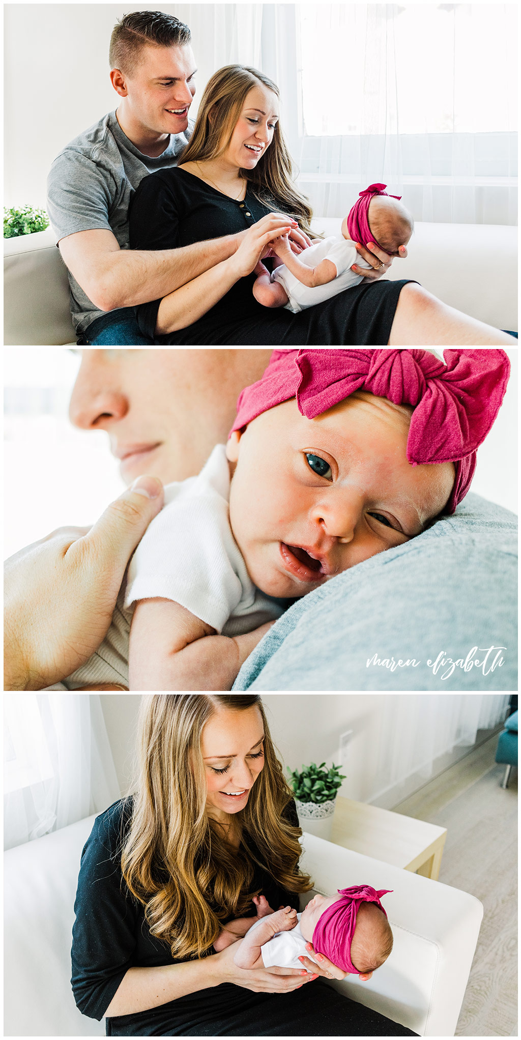 This newborn pictures session was shot at the White Space Studio in Provo, UT. I love the airyness of this studio space and would definitely go back. | Gilbert, AZ Photographer | Maren Elizabeth Photography