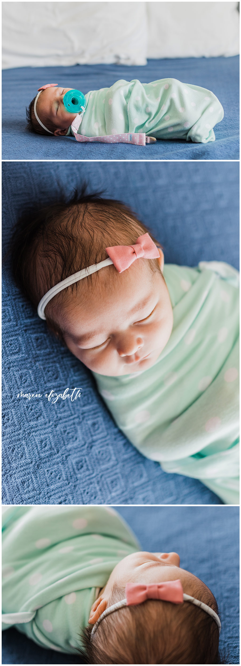 I get asked "What should our newborn wear in pictures?" Here are a couple practical tips on how to dress your newborn for pictures plus my #1 tip you'd probably never think of. | Maren Elizabeth Photography | Arizona Newborn Photographer