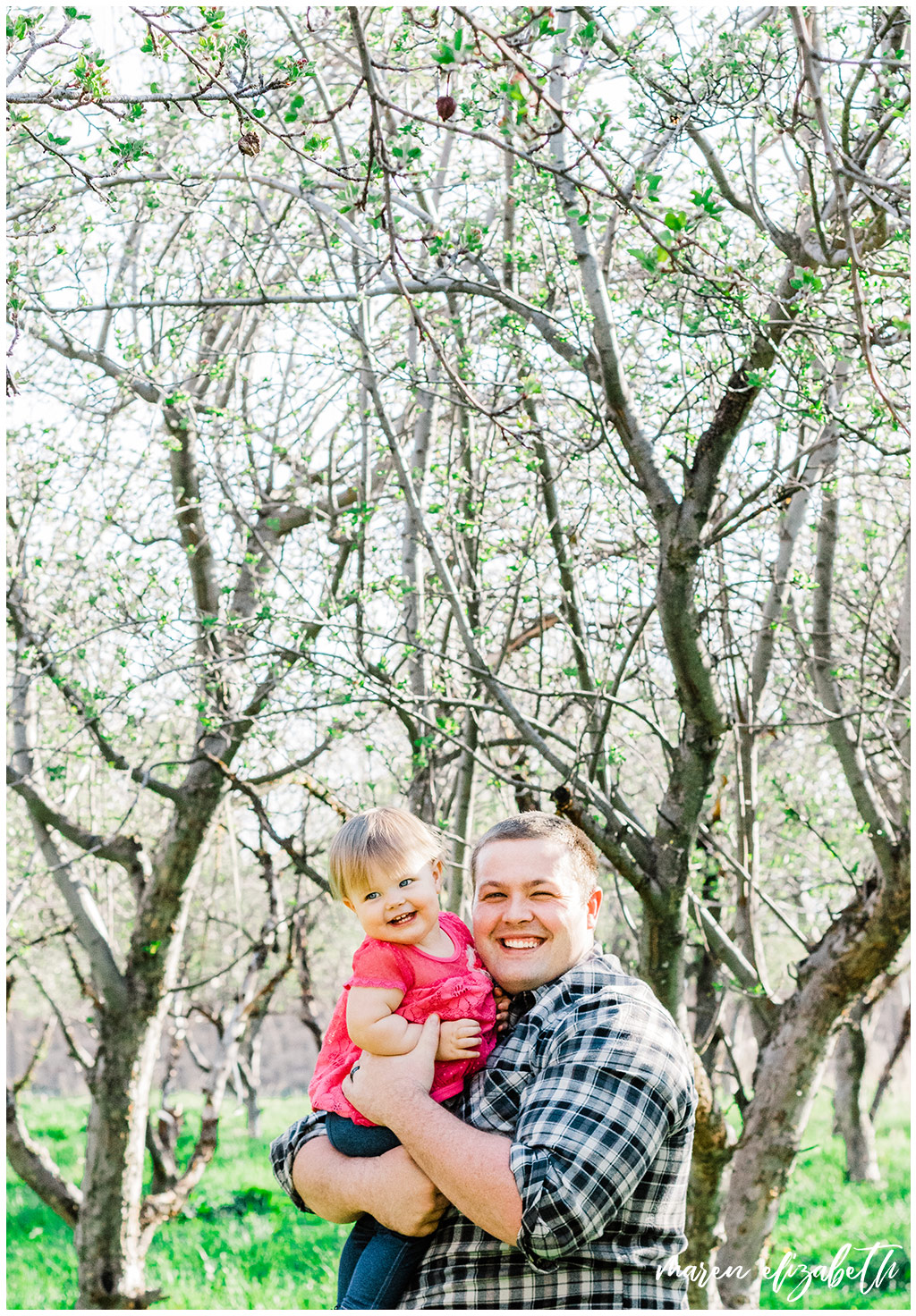 Daddy & Me mini session at the provo orchard with a toddler. I love taking pictures of toddlers because of their wiggly energy and huge personalities. | Gilbert Family Photographer | Maren Elizabeth Photography