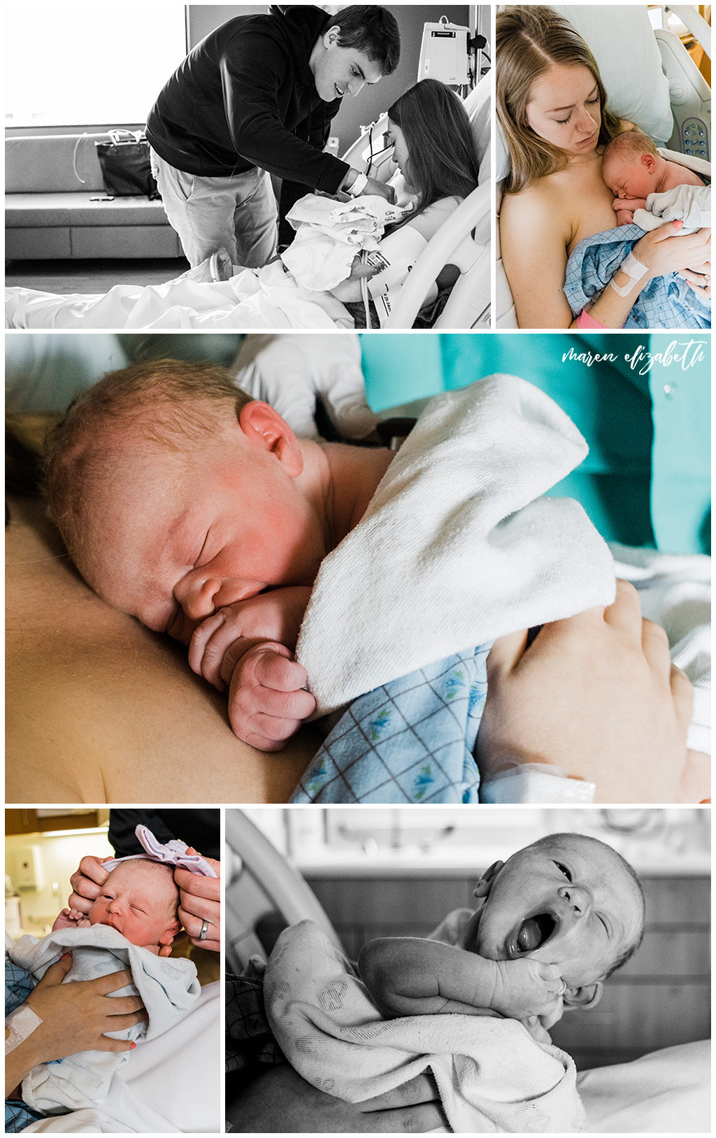 Fresh 48 Pictures at American Fork Hospital in Utah minutes after Baby M's birth. Maren Elizabeth Photography | Arizona Photographer. 