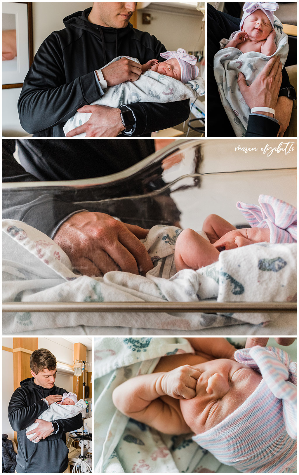 Fresh 48 Pictures at American Fork Hospital in Utah minutes after Baby M's birth. Maren Elizabeth Photography | Arizona Photographer. 