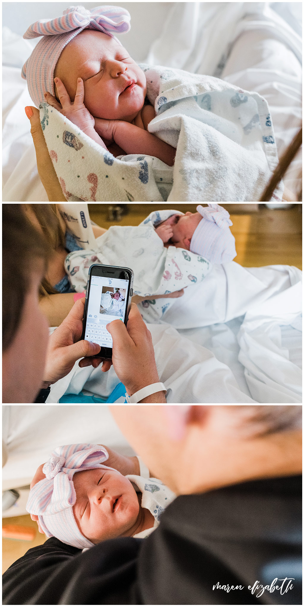 Fresh 48 Pictures at American Fork Hospital in Utah minutes after Baby M's birth. Maren Elizabeth Photography | Arizona Photographer. 