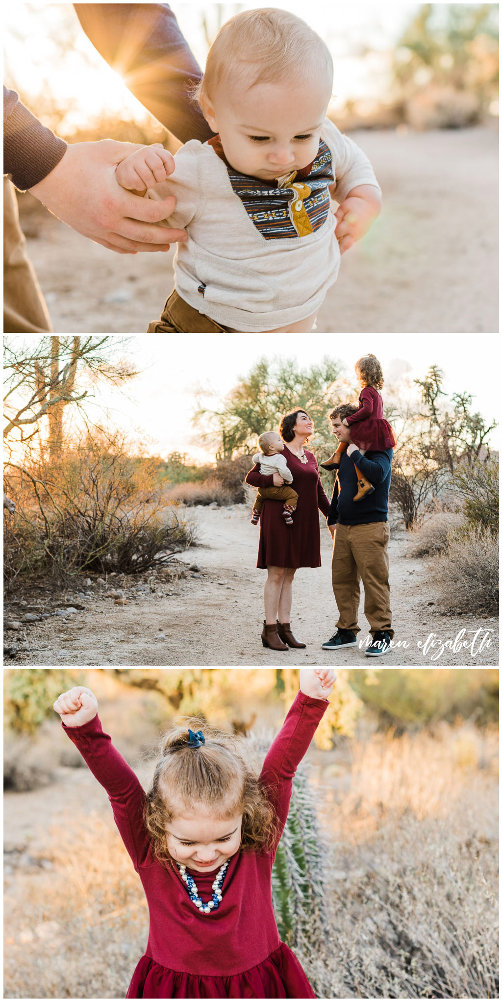 What to Wear for Family Pictures | Navy & Maroon | Maren Elizabeth Photography
