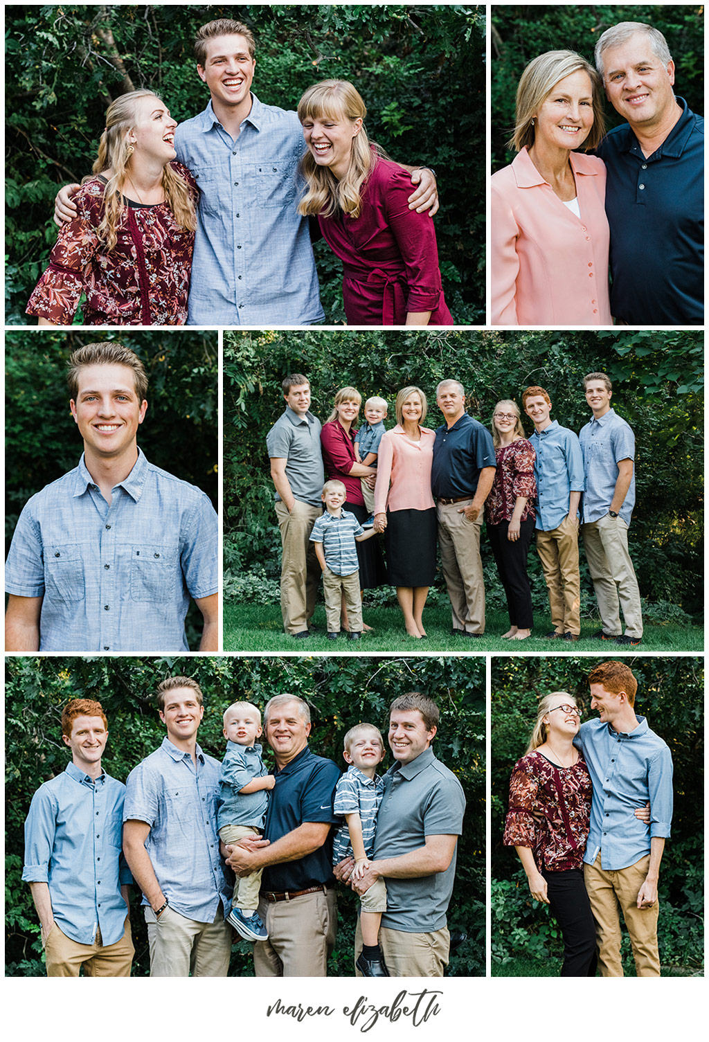 Utah extended family pictures by Maren Elizabeth Photography taken in a neighbor's driveway. Beautiful photo locations can be found anywhere if you get creative. | Arizona Family Photographer