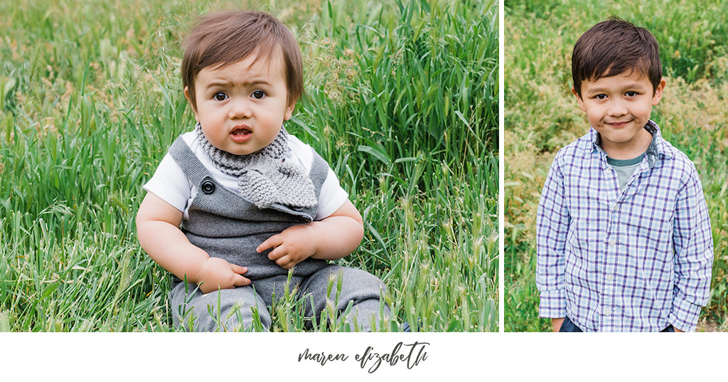 Family pictures session of a family of four at the Wheeler Historic Farm in Murray, UT. | Arizona Family Photographer | Maren Elizabeth Photography