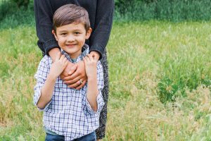 Family pictures session of a family of four at the Wheeler Historic Farm in Murray, UT. | Arizona Family Photographer | Maren Elizabeth Photography