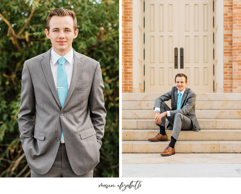 Elder missionary pictures at the Provo City Center Temple in Provo, UT. Arizona Photographer | Maren Elizabeth Photography