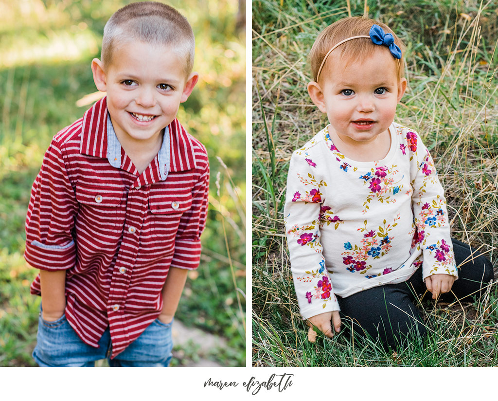 Family of six family photos at Provo Orchard in the Fall. Arizona Family Photographer | Maren Elizabeth Photography.