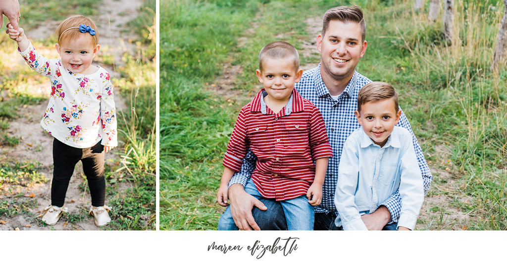 Family of six family photos at Provo Orchard in the Fall. Arizona Family Photographer | Maren Elizabeth Photography.