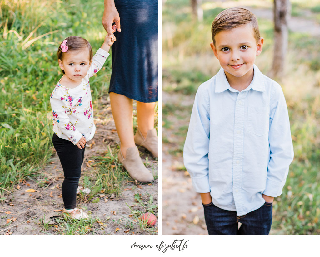 Family of six family photos at Provo Orchard in the Fall. Arizona Family Photographer | Maren Elizabeth Photography.