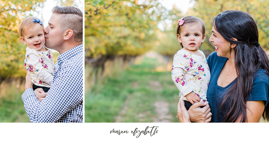 Family of six family photos at Provo Orchard in the Fall. Arizona Family Photographer | Maren Elizabeth Photography.