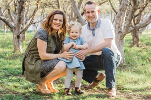 Family Pictures in a Spring Orchard. Maternity Family Pictures with Toddler | Arizona Family Photographer | Maren Elizabeth Photography