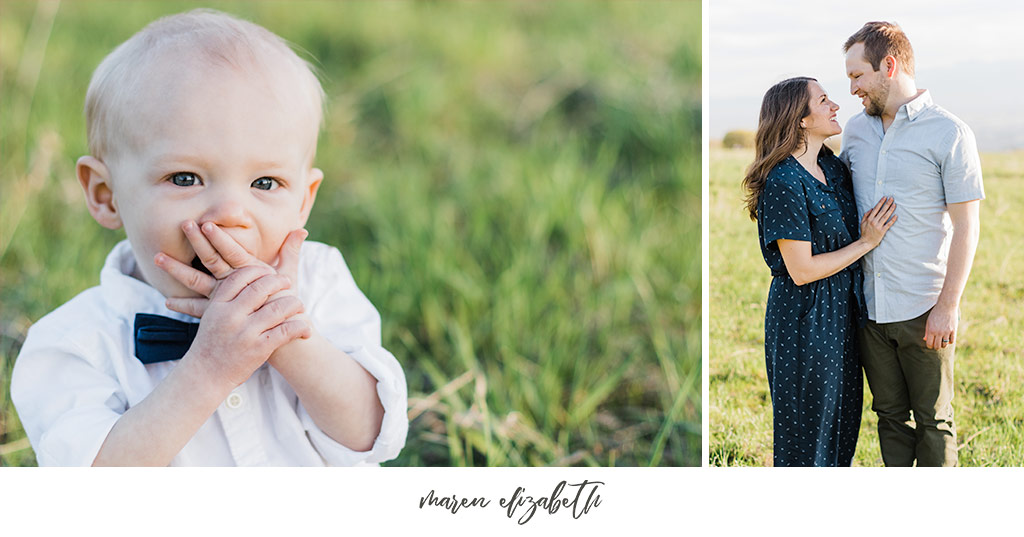 Family of three family pictures at Tunnel Springs Park in North Salt Lake City, UT. Tunnel Springs Photography | Maren Elizabeth Photography