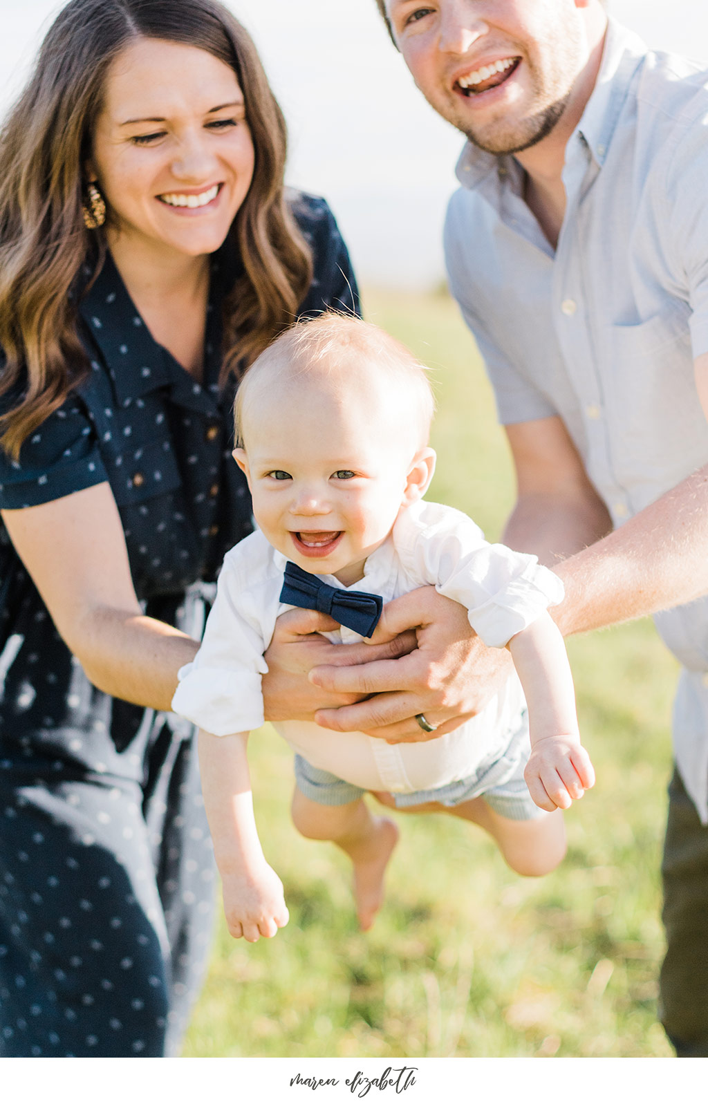 Family of three family pictures at Tunnel Springs Park in North Salt Lake City, UT. Tunnel Springs Photography | Maren Elizabeth Photography