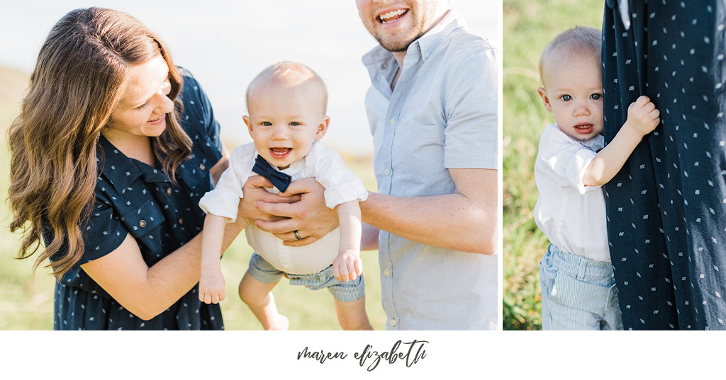 Family of three family pictures at Tunnel Springs Park in North Salt Lake City, UT. Tunnel Springs Photography | Maren Elizabeth Photography