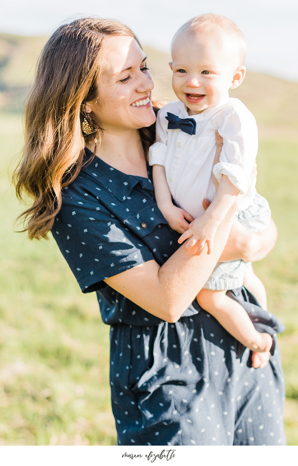 Family of three family pictures at Tunnel Springs Park in North Salt Lake City, UT. Tunnel Springs Photography | Maren Elizabeth Photography