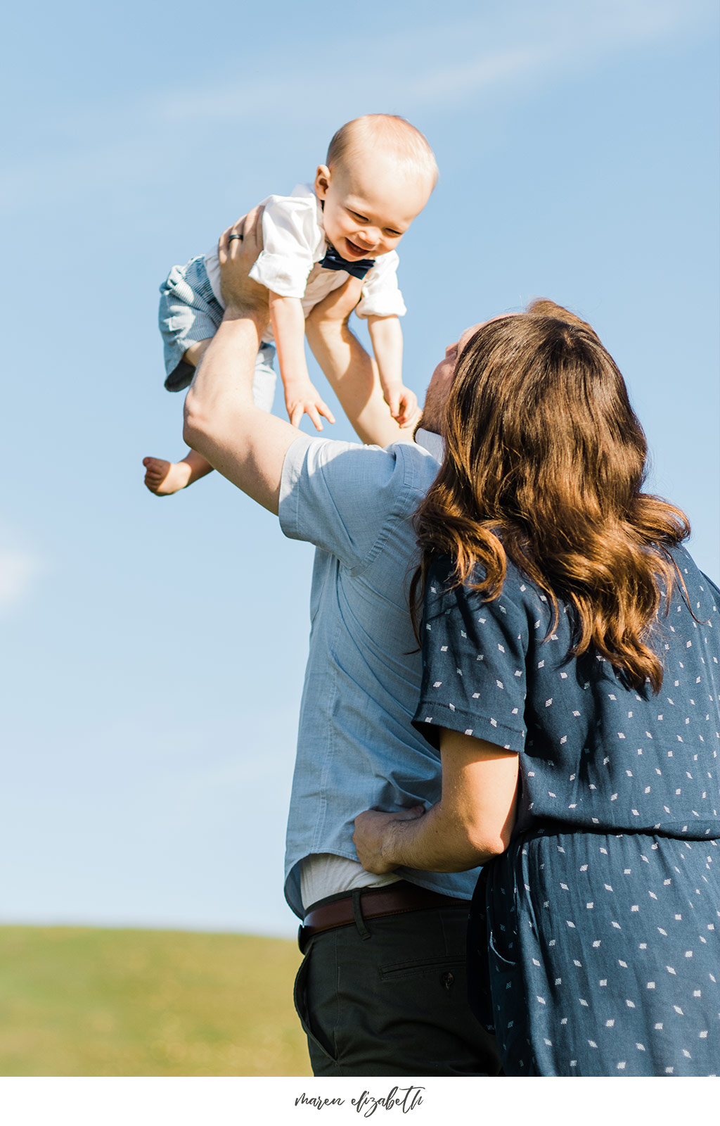 Family of three family pictures at Tunnel Springs Park in North Salt Lake City, UT. Tunnel Springs Photography | Maren Elizabeth Photography