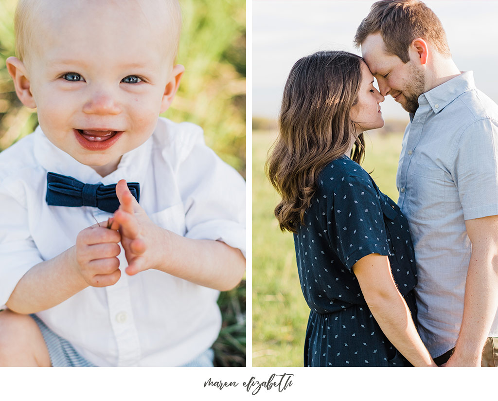 Family of three family pictures at Tunnel Springs Park in North Salt Lake City, UT. Tunnel Springs Photography | Maren Elizabeth Photography