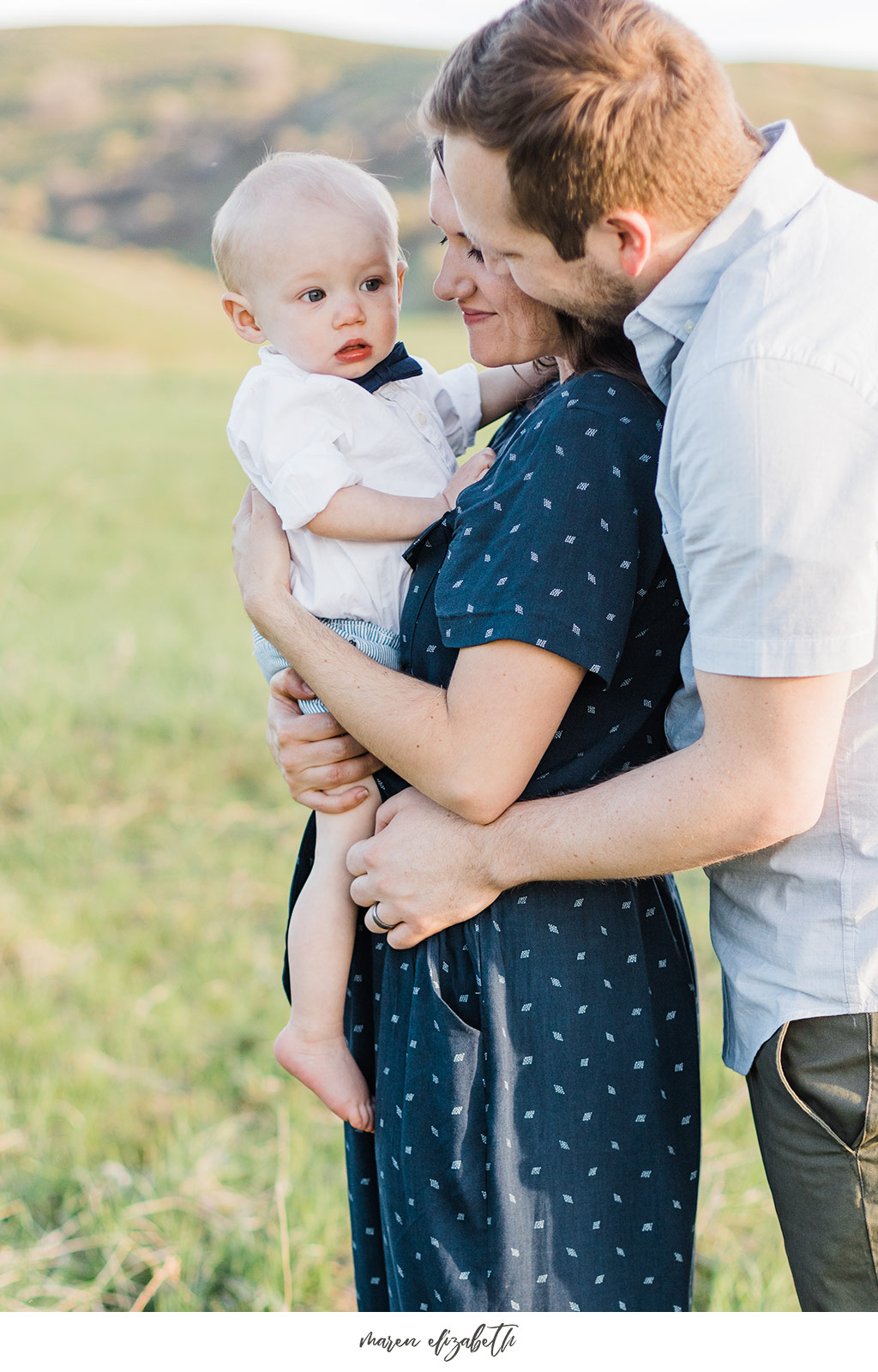 Family of three family pictures at Tunnel Springs Park in North Salt Lake City, UT. Tunnel Springs Photography | Maren Elizabeth Photography