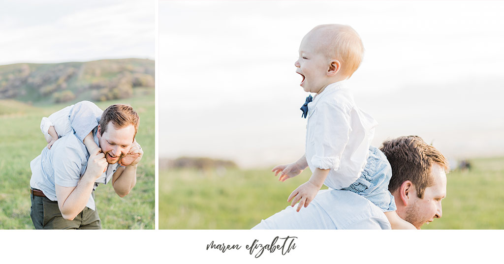 Family of three family pictures at Tunnel Springs Park in North Salt Lake City, UT. Tunnel Springs Photography | Maren Elizabeth Photography