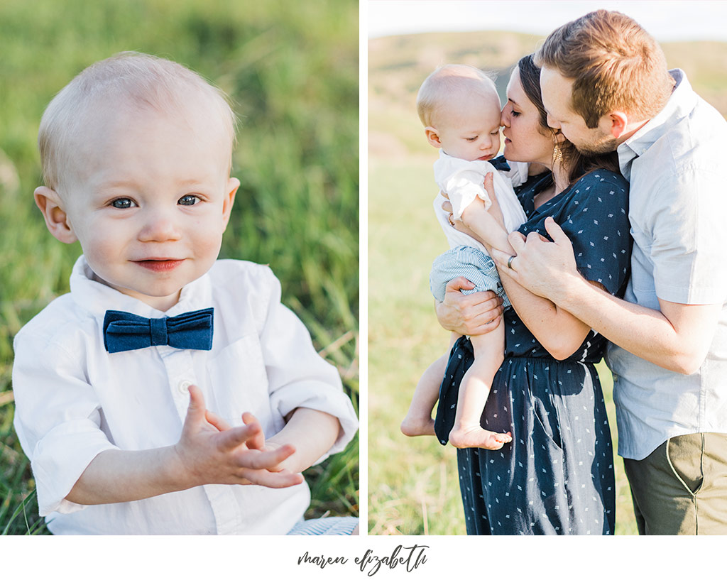 Family of three family pictures at Tunnel Springs Park in North Salt Lake City, UT. Tunnel Springs Photography | Maren Elizabeth Photography