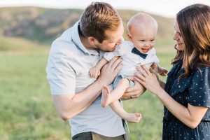 Family of three family pictures at Tunnel Springs Park in North Salt Lake City, UT. Tunnel Springs Photography | Maren Elizabeth Photography