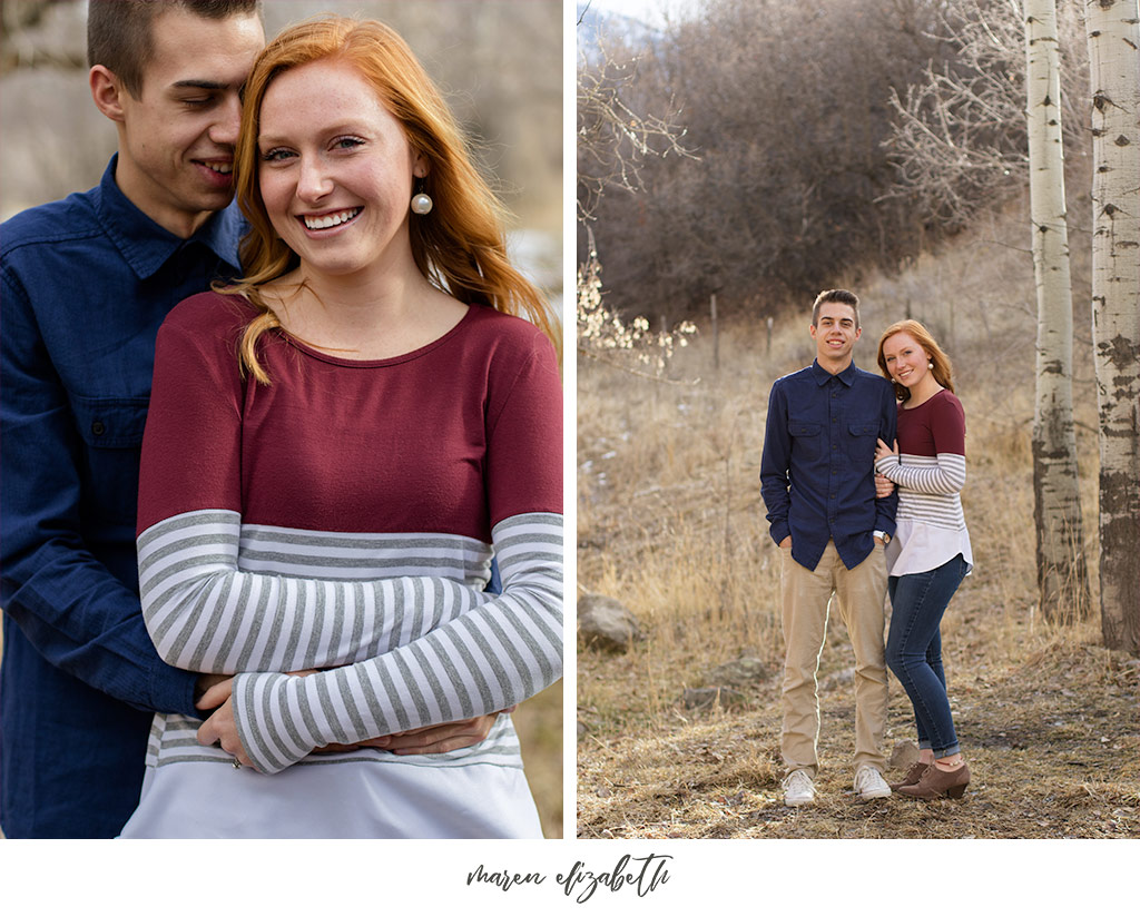 Big Springs Park engagement pictures in Provo Canyon, UT. This location is a short hike from the main parking lot across the bridge. Maren Elizabeth Photography | Arizona Photographer