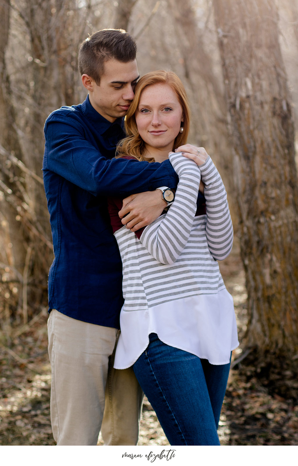 Big Springs Park engagement pictures in Provo Canyon, UT. This location is a short hike from the main parking lot across the bridge. Maren Elizabeth Photography | Arizona Photographer