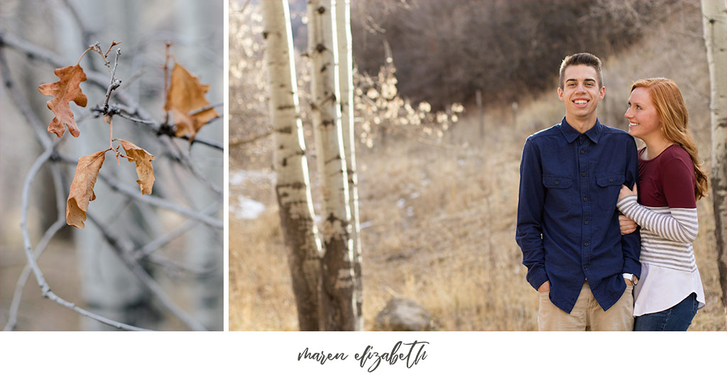 Big Springs Park engagement pictures in Provo Canyon, UT. This location is a short hike from the main parking lot across the bridge. Maren Elizabeth Photography | Arizona Photographer