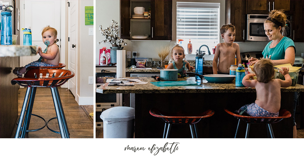 A day in the life family pictures session is exactly what it sounds like. No coordinated outfits, no poses, just REAL, RAW moments of your everyday beautiful. | Maren Elizabeth Photography | Arizona Family Photographer