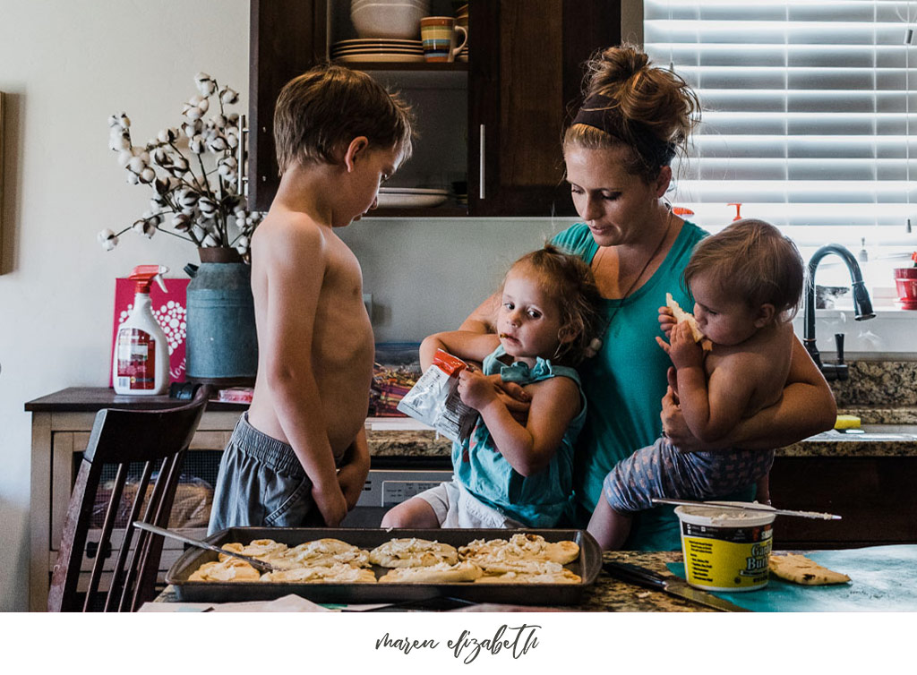 A day in the life family pictures session is exactly what it sounds like. No coordinated outfits, no poses, just REAL, RAW moments of your everyday beautiful. | Maren Elizabeth Photography | Arizona Family Photographer