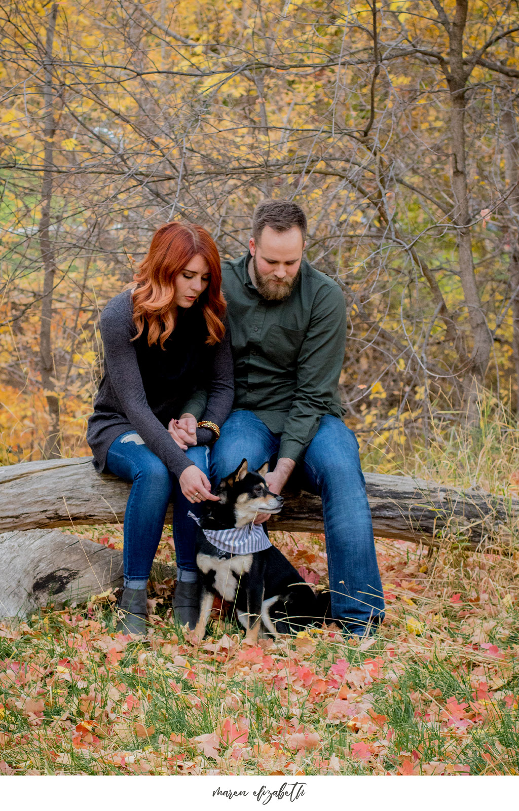 Family pictures with dog at Jolly's Ranch in Hobble Creek Canyon in Utah. | Arizona Family Photographer | Maren Elizabeth Photography