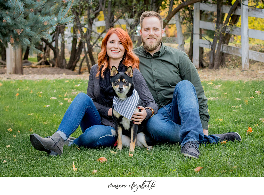 Family pictures with dog at Jolly's Ranch in Hobble Creek Canyon in Utah. | Arizona Family Photographer | Maren Elizabeth Photography