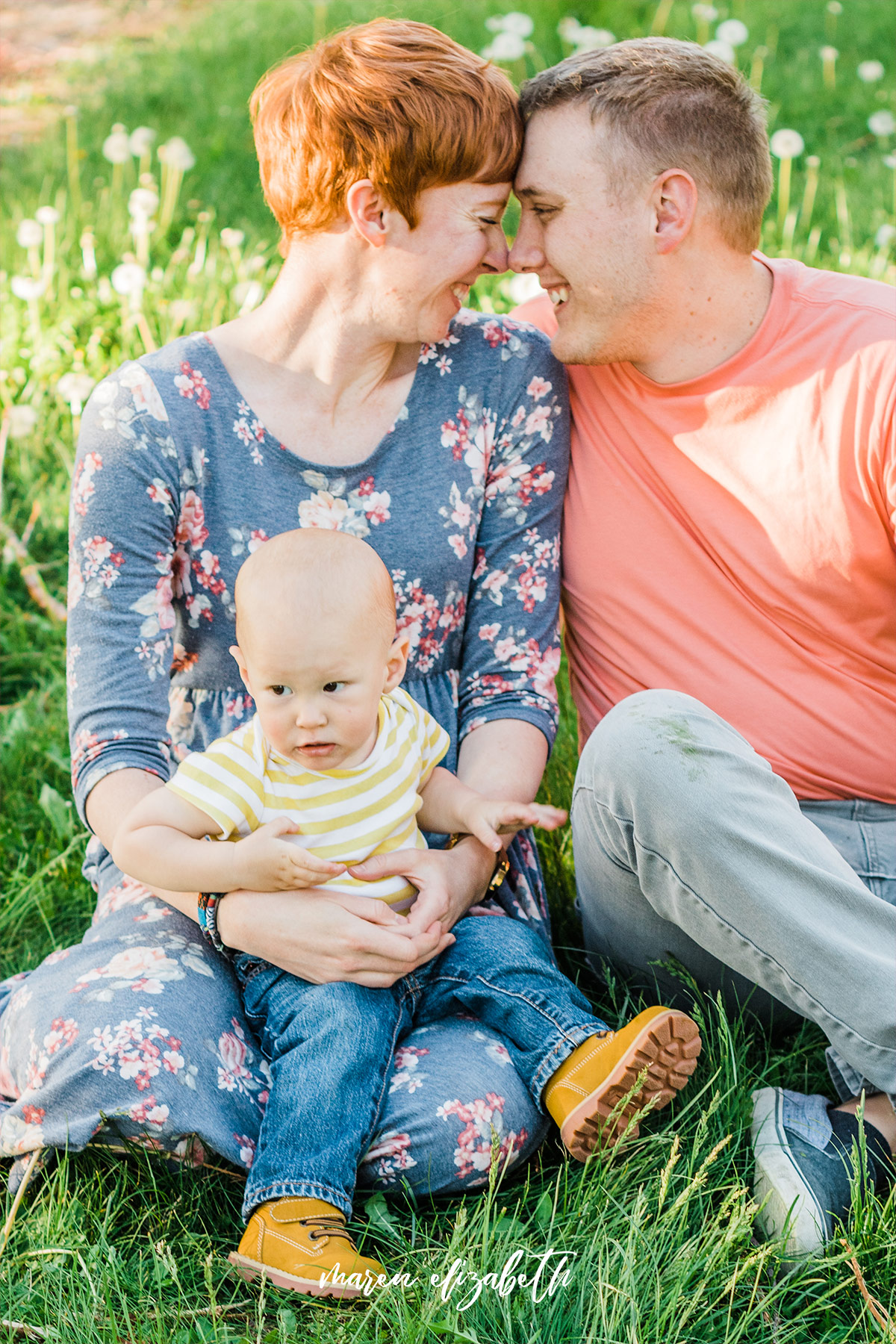 Spring family pictures in the blossoms at Rowley's Red Barn in Santaquin, UT | Maren Elizabeth Photography | Arizona Photographer