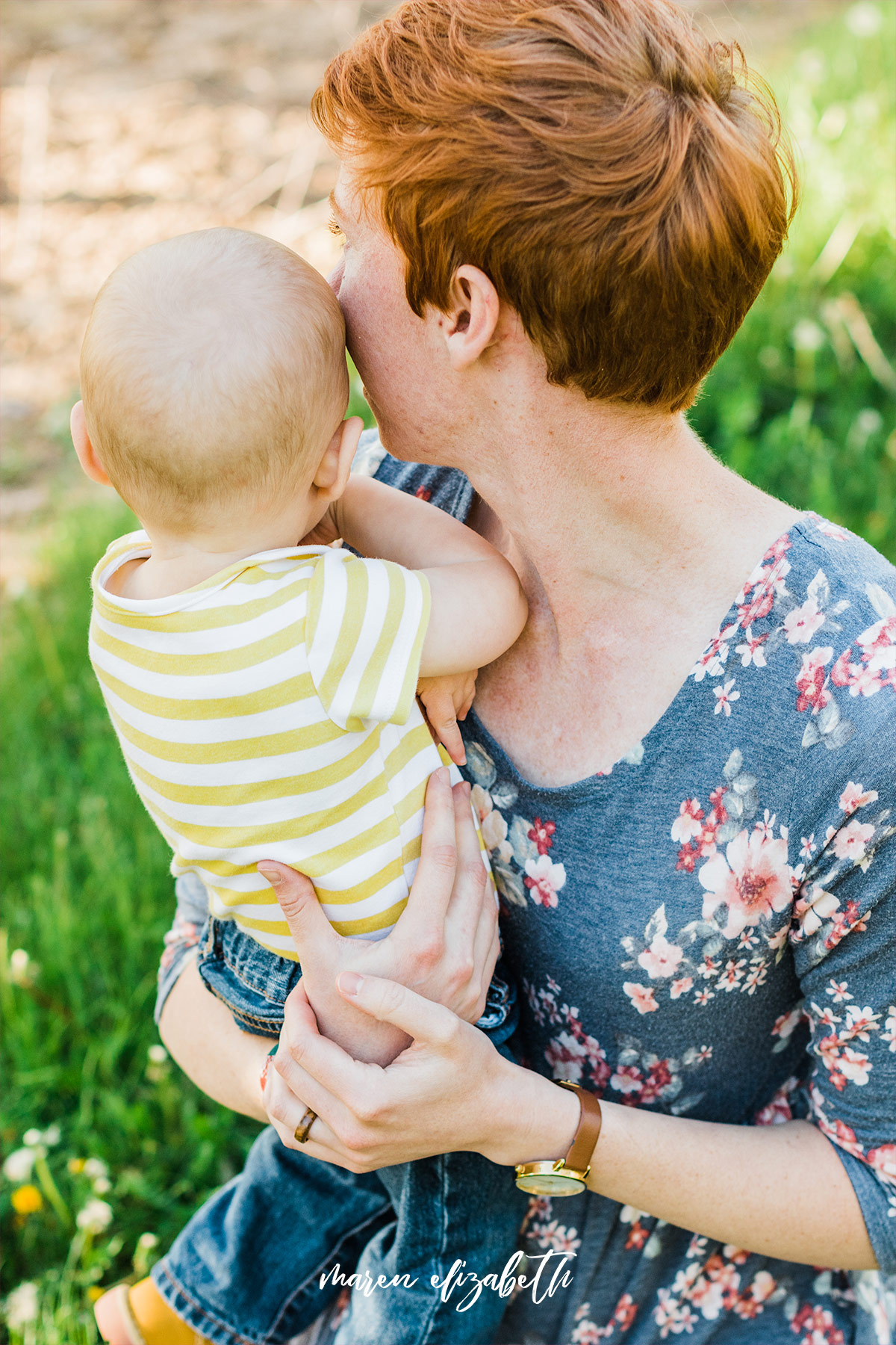 Spring family pictures in the blossoms at Rowley's Red Barn in Santaquin, UT | Maren Elizabeth Photography | Arizona Photographer