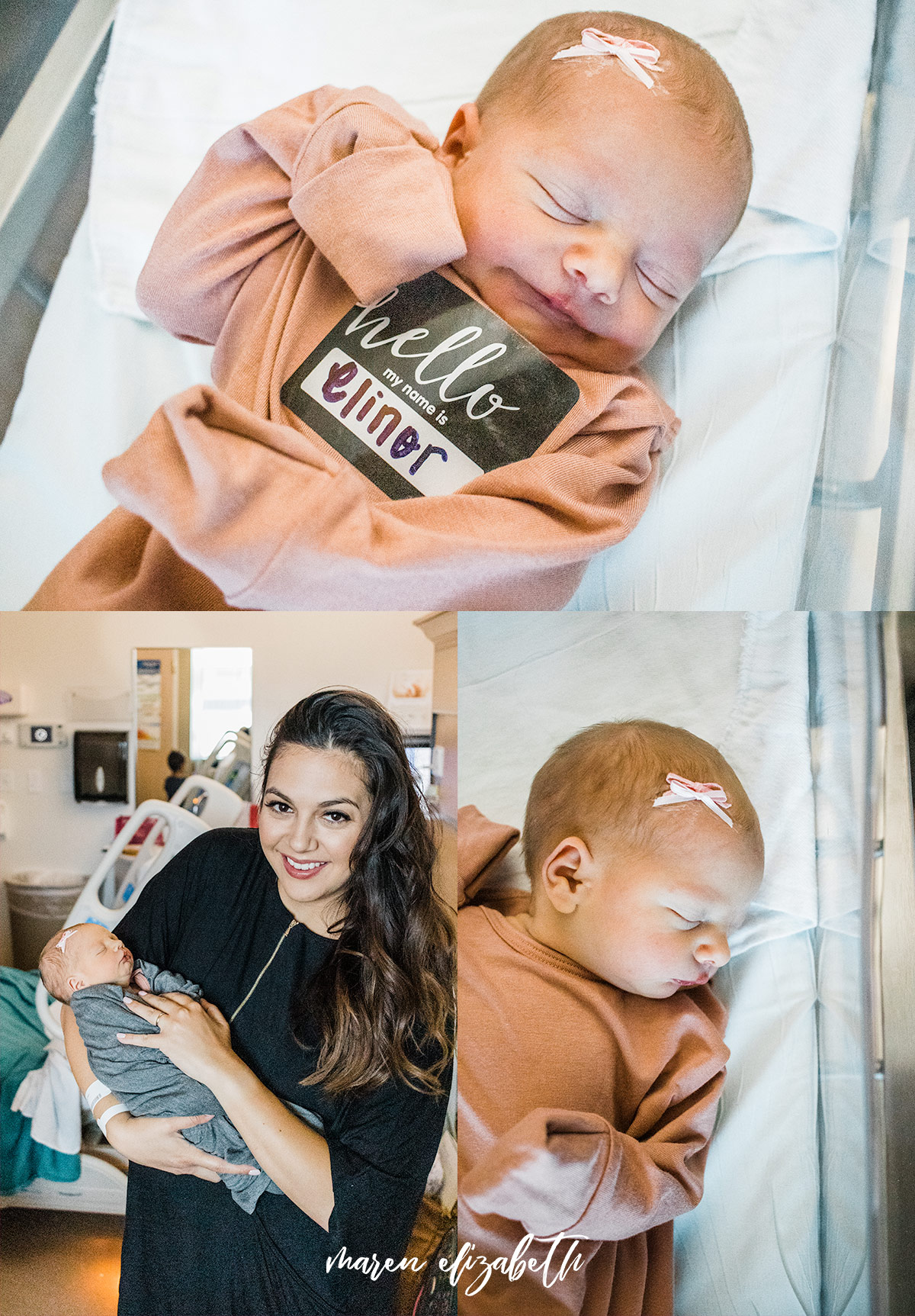 Family of four fresh 48 welcoming little Elinor at Utah Valley Hospital, Provo, UT | Maren Elizabeth Photography | Arizona Birth Photographer