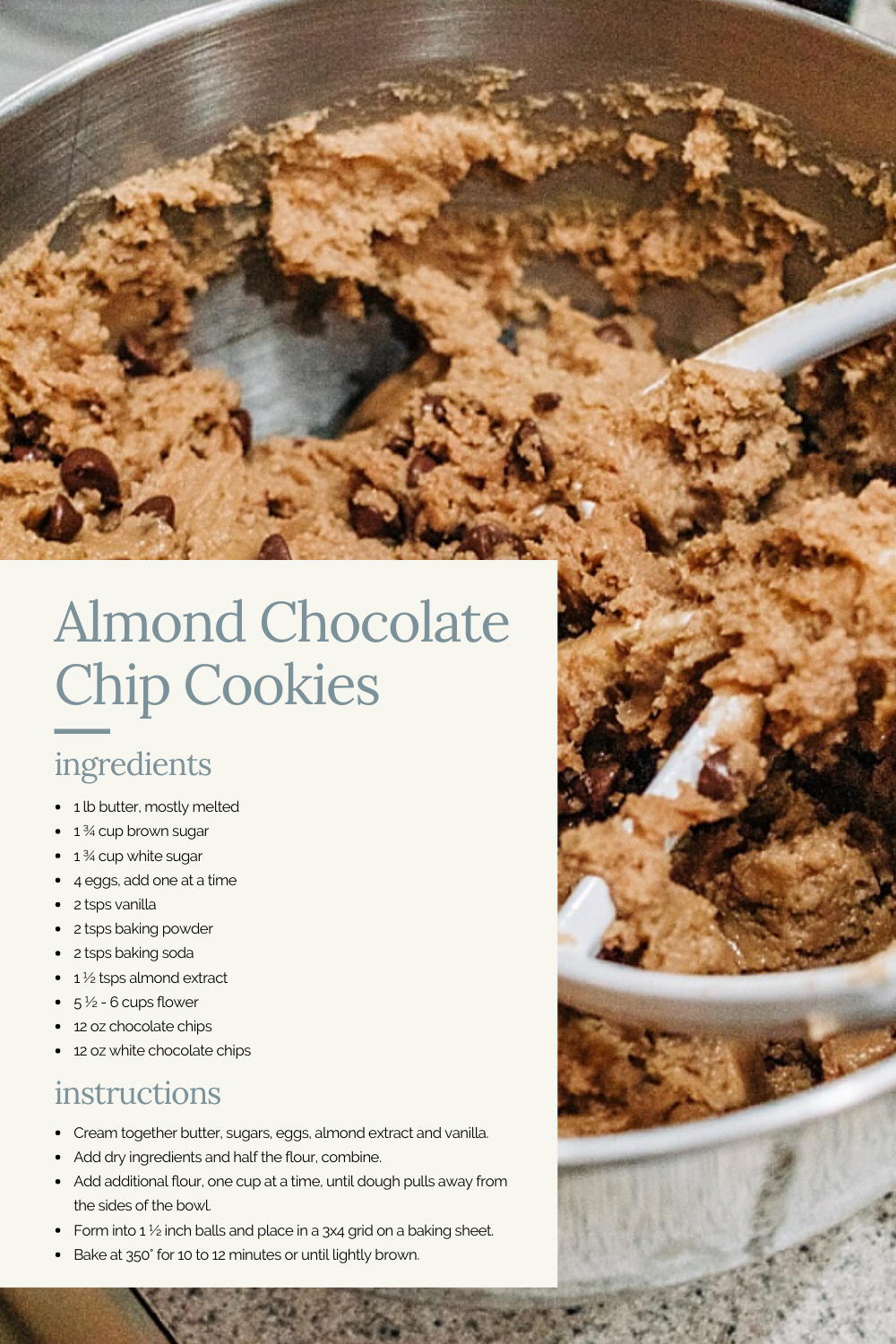 Almond Chocolate Chips Cookies | AKA The Yummiest Cookies EVER